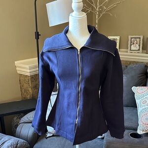 Maeve Deep Blue Bomber Jacket